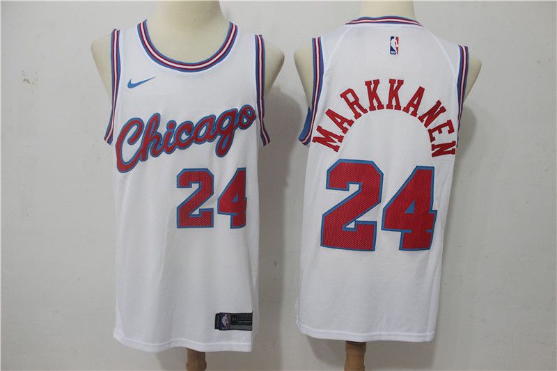 Men Chicago Bulls #24 Markkanen City Edition Game Nike NBA Jerseys->utah jazz->NBA Jersey